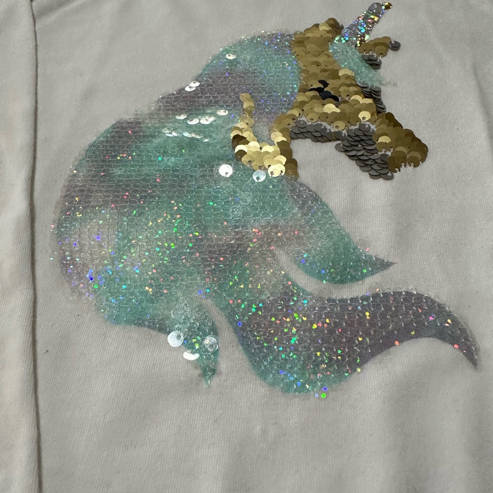 Cat & Jill White Unicorn Long Sleeves Size 8 (Medium) Top BNWT - Picture 4 of 4